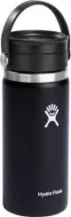 Mug de voyage isotherme Hydro Flask 473 ml noir avec couvercle Flex Sip à poignée souple et bague en inox