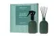Coffret diffuseur de parfum Tender Affection, étui vert à motif géométrique, spray et flacon à bâtonnets vert sapin