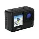Caméra d'action personnalisée Prixton DV830 noire vue de face avec écran avant couleur et objectif décalé