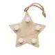 Étoile en bois LED personnalisable LALIE vue de face avec ampoules blanches éteintes et cordon en jute à suspendre