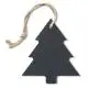 Suspension de Noël en ardoise noire personnalisable SLATETREE en forme de sapin avec ficelle naturelle torsadée