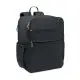 Sac à dos cabine personnalisé SALEM noir en nylon avec deux poches avant zippées et poche latérale filet