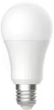 Lampe Wi-Fi personnalisable : ampoule connectée blanche E27 au globe opalin et culot métal argenté