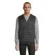 Doudoune sans manches personnalisée homme ARTHUR coloris foncé portée sur un pull gris, matelassage horizontal et col V