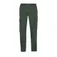 Pantalon de travail personnalisé vert forêt DOCKER à plat vu de face avec poches cargo à rabat sur les cuisses