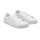 Baskets personnalisées en PU taille 45 blanches, paire de face, avec lacets polyester et semelle caoutchouc