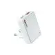 Chargeur mural personnalisé SKROSS® Slim 30 W blanc, prise européenne, USB-C et USB-A

