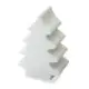 Lampe LED sapin de Noël personnalisable LUMITREE en PVC blanc mat éteinte, silhouette de sapin stylisé