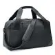 Sac de sport personnalisé noir en ripstop 300D avec anses, bandoulière et poche avant zippée