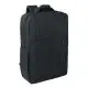Sac à dos RPET personnalisé METRO noir pour ordinateur 15 pouces, poche frontale zippée et couture diagonale