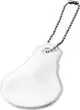 Accessoire réfléchissant personnalisé blanc en forme d'ampoule suspendu à une chaînette à billes métallique