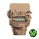 Kit de graines personnalisé LEYTI sur carte kraft en forme de pot illustré avec bâtonnets d'herbes aromatiques