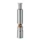 Moulin à poivre personnalisé PRESSY en inox argent mat avec fenêtre acrylique laissant voir les baies colorées