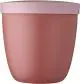 Boîte à goûter personnalisée Mepal Ellipse 500 ml rose mat avec couvercle rond assorti vue de face
