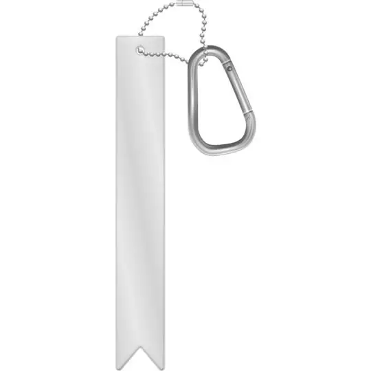 Attache réfléchissante avec mousqueton en forme de bande blanche de 17 cm et chaînette à billes RFX H-9