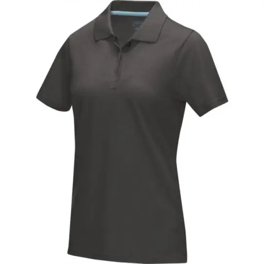 Polo bio GOTS manches courtes femme - GRAPHITE