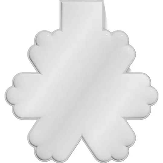 Aimant réfléchissant publicitaire en forme de flocon de neige en PVC blanc argenté aux branches arrondies