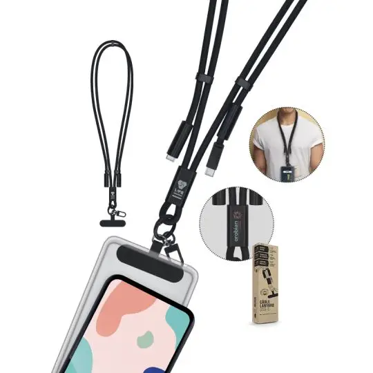 CÂBLE DE CHARGE LANYARD LONGUEUR RÉGLABLE POUR TÉLÉPHONE