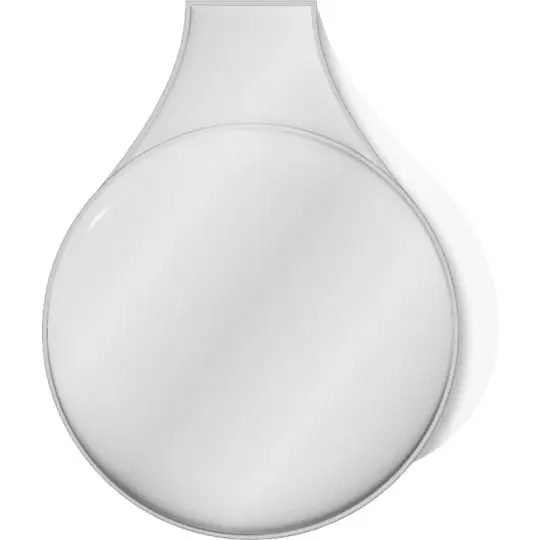 Petit aimant réfléchissant rond personnalisable en TPU, disque argenté prolongé d’une languette évasée