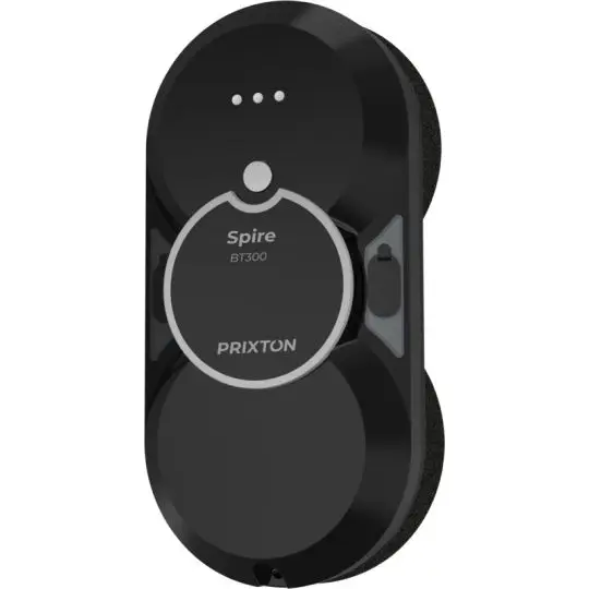 Robot lave-vitres personnalisé Prixton BT300 noir brillant aux angles arrondis avec témoins lumineux