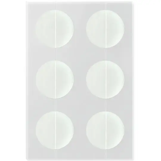 Patchs anti-imperfections personnalisés ronds et transparents alignés dans un blister de 6 pièces