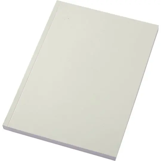 Carnet A5 personnalisable Scribe en papier recyclé, couverture souple écru, tranche blanche