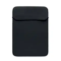 Housse ordinateur personnalisée NEOSLEEVE15 noire en néoprène 3 mm pour portable 15 pouces avec rabat supérieur