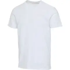 T-shirt bio personnalisé unisexe Azurite blanc à col rond et manches courtes en coton OCS, vue de face