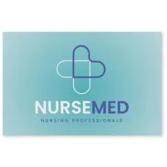 Pansement publicitaire par 5 en enveloppe imprimée turquoise au logo Nursemed blanc avec croix