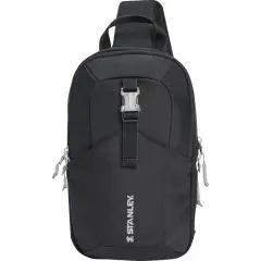 Sac bandoulière Stanley Vitalize Macro Method noir avec boucle métallique frontale et logo blanc vertical