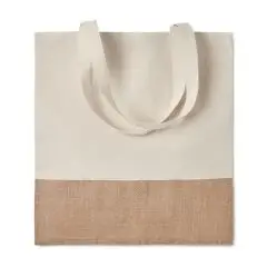 Sac à provisions publicitaire avec jute - INDIA TOTE