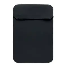 Housse ordinateur 16 pouces personnalisable NEOSLEEVE16 en néoprène noir avec ouverture à rabat, vue de face