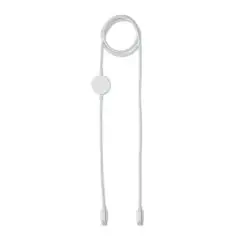 Câble de charge USB-C 60 W blanc avec chargeur de smartwatch intégré, accessoire high-tech publicitaire