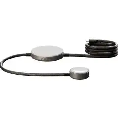 Chargeur 2 en 1 personnalisé Zens Pro 2 noir tressé avec palet Qi2 pour iPhone et petit module Apple Watch