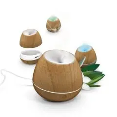 Diffuseur huiles essentielles électrique ultrasonique vapeur aromatique design bambou personnalisable