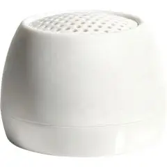 Enceinte personnalisable blanche Boompods Zero-Snap, coque mate et grille perforée sur le dessus