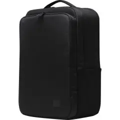 Sac à dos de voyage Herschel Kaslo Tech noir en polyester recyclé, compartiments zippés et poche latérale