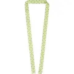 Lanyard RPET personnalisé KORD sublimé d’une mosaïque vert anis et olive aux deux extrémités encochées