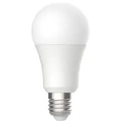 Lampe Wi-Fi personnalisable : ampoule connectée blanche E27 au globe opalin et culot métal argenté