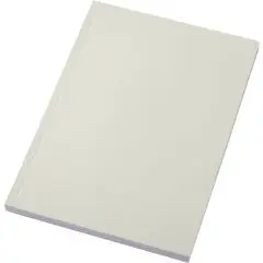 Carnet A5 personnalisable Scribe en papier recyclé, couverture souple écru, tranche blanche