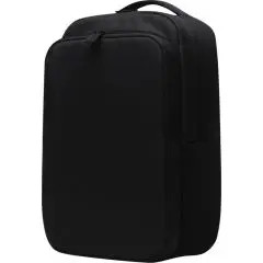 Sac à dos Herschel personnalisé Kaslo 20 L noir en polyester recyclé vu de trois quarts avec poignée