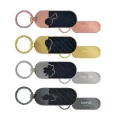 Porte-Clés Personnalisable Métal et Fibre de Carbone