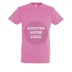 T-shirt publicitaire homme rose personnalisable logo sérigraphie objet publicitaire textile WINPUB