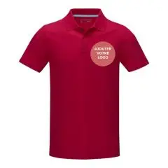 Polo personnalisé bio GOTS manches courtes homme - Graphite